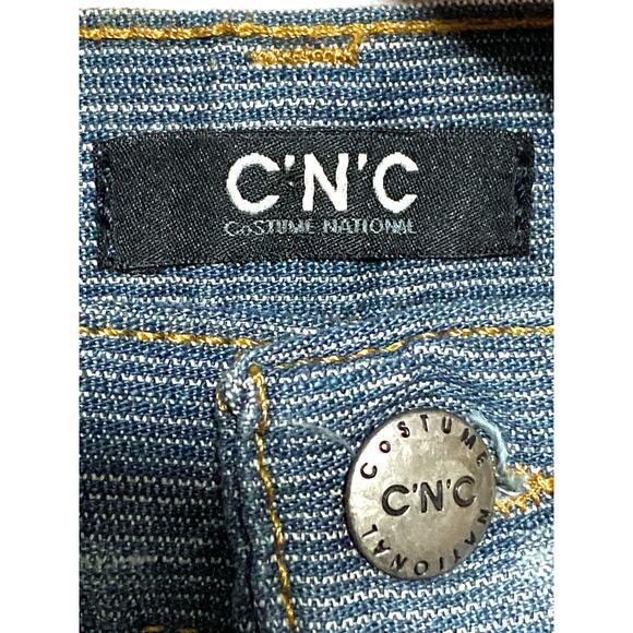 C'N'C Costume National Ribbed Straight Leg Jeans Womens 28 Normcore Casual NWT - Picture 5 of 13